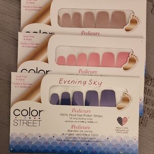 Color Street Pedicure Nail Strips - Evening Sky and More